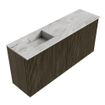 Mondiaz JOYA-DLUX 90cm toiletmeubel - kleur Shadow - Wastafel FAYE positie Links Zonder kraangat kleur Glace. SW1422798