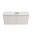 MONDIAZ TURE-DLUX Meuble toilette - 100cm - Linen - EDEN - vasque Ostra - position centrale - 1 trou de robinet SW1104908