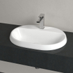 Villeroy & boch architectura lavabo à encastrer 60x45x17cm ovale 1 trou pour robinet sans trou de trop-plein blanc alpin gloss ceramic+ SW762324