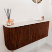 Mondiaz JOYA-DLUX 101.6cm toiletmeubel - ronding links kleur Ruby - Wastafel FAYE positie Rechts 1 kraangat kleur Meli. SW1425386