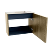 Mondiaz JOYA-DLUX 50cm toiletmeubel - kleur Dusk - Wastafel FAYE positie Rechts Zonder kraangat kleur Meli. SW1425811