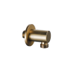 Fortifura Calvi Inbouw Regendoucheset - thermostatisch - plafondarm - glijstang - 25cm hoofddouche - ronde handdouche - gladde doucheslang - Geborsteld Messing PVD (Goud) SW1233144