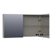 BRAUER Plain Spiegelkast - 120x70x15cm - 2 links/rechtsdraaiende spiegeldeuren - MDF - mat taupe SW393072