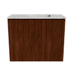 Mondiaz JOYA-DLUX Meuble de salle de bains - 50cm - couleur Ruby - Vasque FAYE position Droite Sans trou de robinet couleur Glace. SW1423536