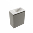 MONDIAZ TURE-DLUX Meuble toilette - 40cm - Smoke - EDEN - vasque Ostra - position droite - sans trou de robinet SW1105153