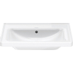 Duravit d-neo lavabo avec wonderglass 65x48x16.5cm 1 trou pour robinetterie rectangle céramique blanc SW640401