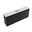 MONDIAZ TURE-DLUX Meuble toilette - 120cm - Urban - EDEN - vasque Glace - position centrale - 1 trou de robinet SW1103142