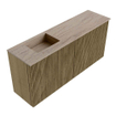 Mondiaz JOYA-DLUX 90cm toiletmeubel - kleur Dusk - Wastafel FAYE positie Links Zonder kraangat kleur Saba. SW1426063