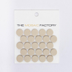 SAMPLE The Mosaic Factory London carreau mosaïque 1.9x0.5x0.5cm pour sol pour intérieur et extérieur Rond Céramique Blanc SW862046
