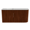 Mondiaz JOYA-DLUX 81.6cm toiletmeubel - ronding rechts kleur Ruby - Wastafel FAYE positie Links 1 kraangat kleur Opalo. SW1423738