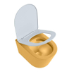 MONDIAZ LAVIE WC suspendu - 36x53cm - sans bride - clay (bleu) - softclose - quick-release - abattant WC - Ocher (jaune) SW1208590