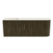 Mondiaz JOYA-DLUX 111.6cm toiletmeubel - ronding rechts kleur Shadow - Wastafel FAYE positie Links 1 kraangat kleur Meli. SW1424921