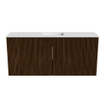 Mondiaz JOYA 90cm toiletmeubel - kleur Walnut - Wastafel FAYE positie Midden Zonder kraangat kleur Talc. SW1421263