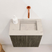 Mondiaz JOYA-DLUX Meuble de toilette 40cm - couleur Shadow - Vasque FAYE position Droite Sans trou de robinet couleur Opalo. SW1422884