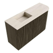 Mondiaz JOYA-DLUX 71.6cm toiletmeubel - ronding rechts kleur Shadow - Wastafel FAYE positie Links 1 kraangat kleur Meli. SW1424915