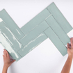 Terravito Pavero Wandtegel - 7,5x30cm - 8.6mm - Jade (Groen) SW359832