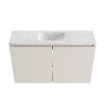 MONDIAZ TURE-DLUX Meuble de toilettes 80 cm Linen. Lavabo EDEN Opalo position milieu. Avec 1 trou de robinet. SW1104373