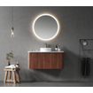 Royal Plaza Terra Badkamermeubelset - 100x46.2x46cm - solid surface topblad wit mat - 2 lades - kastanje (walnoot) SW1426283