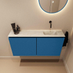 MONDIAZ TURE-DLUX 100cm toiletmeubel Jeans. EDEN wastafel Ostra positie rechts. Zonder kraangat. SW1104878