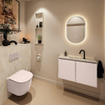 MONDIAZ TURE-DLUX Meuble toilette - 80cm - Rosee - EDEN - vasque Ostra - position centrale - 1 trou de robinet SW1105032