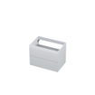 INK Wastafelonderkast - 70x45x52cm - 2 lades - greeploos - MDF lak - Mat wit SW857242