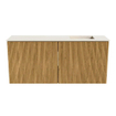 Mondiaz JOYA-DLUX 90cm meuble de salle de bains - couleur Oak - Vasque FAYE position Droite 1 trou de robinet couleur Meli. SW1423941