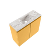 MONDIAZ TURE-DLUX Meuble de toilettes 60 cm Ocher. EDEN lavabo Glace position centrale. Sans trou de robinet. SW1103380