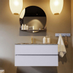 Mondiaz VICA-DLUX Ensemble de meuble de salle de bain - 100cm - meuble sous-vasque cale - 2 tiroirs - lavabo encastrée cloud gauche - 1 trou de robinet - version haute de 60cm - lave SW1086199