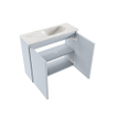 MONDIAZ TURE-DLUX Meuble toilette - 60cm - Clay - EDEN - vasque Ostra - position droite - sans trou de robinet SW1104753