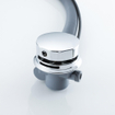FugaFlow Eccelente Acces Ensemble de vidage de baignoire - commande rotative - allongé - chrome SW1451399