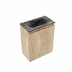 MONDIAZ TURE-DLUX Meuble toilette - 40cm - Washed Oak - EDEN - vasque Lava - position centrale - sans trou de robinet SW1104085