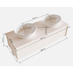ENSEMBLE DE MEUBLE MONDIAZ LUSH - 120cm - 1 tiroir - lavabo BARCO - 2 lavabos - 2 trous de robinet - anthracite SW409621