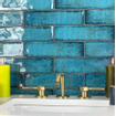 Terravito Dalmira wandtegel - 7.5x30cm - Rechthoek - 8.6mm - Alchimia Blue SW159345