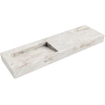 Mondiaz AVON Vrijhangende wastafel - B160xH12cm - 1 kraangat - wasbak Links - solid surface Frappe mat (Multi) SW1039570