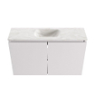MONDIAZ TURE-DLUX Meuble de WC - 80cm - Cale - EDEN - lavabo Ostra - position centrale - 1 trou de robinet SW1104750