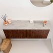 Mondiaz JOYA-DLUX 100cm meuble de toilette - couleur Ruby - Vasque FAYE position Droite 1 trou de robinet couleur Glace. SW1423566
