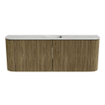 Mondiaz JOYA-DLUX Meuble de salle de bains 113,2cm - arrondis gauche et droite couleur Dusk - Vasque FAYE position Milieu 1 trou de robinet couleur Opalo. SW1423340
