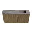 Mondiaz JOYA-DLUX 91.6cm toiletmeubel - ronding links kleur Dusk - Wastafel FAYE positie Rechts 1 kraangat kleur Sombra. SW1426175