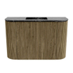 Mondiaz JOYA-DLUX 63.2cm toiletmeubel - ronding links en rechts kleur Dusk - Wastafel FAYE positie Midden Zonder kraangat kleur Lava. SW1423282