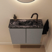 MONDIAZ TURE-DLUX Meuble toilette - 60cm - Smoke - EDEN - vasque Lava - position centrale - 1 trou de robinet SW1104045