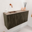 Mondiaz JOYA-DLUX 80cm toiletmeubel - kleur Shadow - Wastafel FAYE positie Links Zonder kraangat kleur Arena. SW1424799
