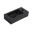 Wiesbaden Rhea S mini lavabo mural droit 36,5 x 18 x 9 cm céramique noir mat SW295984
