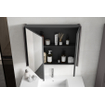 Saniclass Prime Armoire miroir - 80x63x16cm - y compris panneaux latéraux - chêne clair SW910742