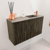 Mondiaz JOYA-DLUX 70cm meuble de salle de bains - couleur Shadow - Vasque FAYE position Droite 1 trou de robinet couleur Oza. SW1425039
