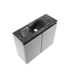 MONDIAZ TURE-DLUX Meuble toilette - 60cm - Plata - EDEN - vasque Lava - position centrale - sans trou de robinet SW1103982