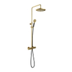 Hotbath Cobber X SDS9 ensemble de douche pluie thermostatique avec pomme de douche ronde 30 cm douchette ronde laiton brossé PVD SW440474