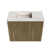 Mondiaz JOYA-DLUX 50cm toiletmeubel - kleur Dusk - Wastafel FAYE positie Links Zonder kraangat kleur Ostra. SW1423397