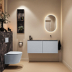 MONDIAZ TURE-DLUX Meuble toilette - 120cm - Clay - EDEN - vasque Lava - position droite - sans trou de robinet SW1103740