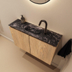 MONDIAZ TURE-DLUX Meuble toilette - 80cm - Washed Oak - EDEN - vasque Lava - position centrale - 1 trou de robinet SW1104135