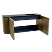 Mondiaz JOYA 91.6cm meuble de salle de bains - arrondi gauche couleur Dusk - Vasque FAYE position Droite Sans trou de robinet couleur Urban. SW1421719